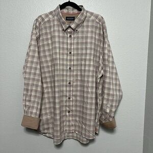 True‎ Measure By J.L. Powell Multicolor Men's XXL Cotton Shirt Long Sleeve Plaid